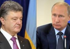 فلاديمير بوتين ونظيره الأوكراني بترو بوروشنكو