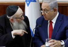 نتنياهو مع وزير الصحة المصاب بفيروس كورونا