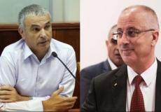 رئيس الوزراء الفلسطيني رامي الحمد الله ووزير المالية الإسرائيلي موشيه كحلون -ارشيف-