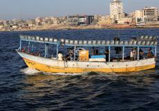 مركب للصيادين في ميناء غزة 