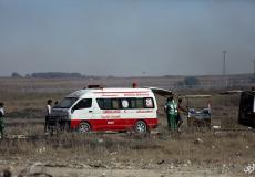 سيارة إسعاف على حدود غزة - أرشيف