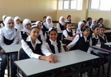 طلاب في أحد مدارس الحكومة في غزة
