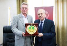 جانب من استقبال رئيس جامعة الأزهر لرئيس البعثة الألمانية