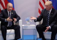 ترمب (يمين) وبوتين في لقاء بقمة العشرين في هامبورغ بألمانيا 