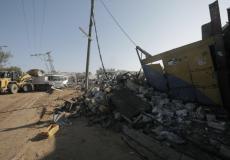 جانب من قصف غزة وتدمير عدة مصانع 