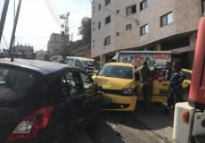حادث سير في نابلس اسفر عن اصابة شخصين