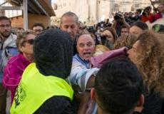 شجار في باحة البراق الأسبوع الماضي 