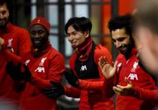 محمد صلاح مع نجوم ليفربول