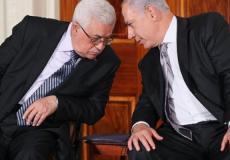 الرئيس عباس ونتنياهو خلال لقاء سابق