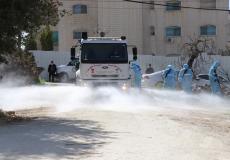 تعقيم شوارع الخليل