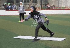 فتيات يمارسن لعبة السوفيتبول بغزة- APA