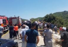 من مكان الحادث قرب حرفيش