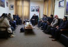 الوزير صبري صيدم خلال لقائه اليوم، وفداً من الاتحاد الفلسطيني العام لذوي الإعاقة