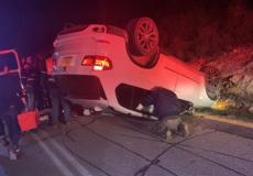 انقلاب سيارة في الطمرة