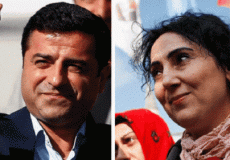 اعتقل صلاح الدين دميرطاش (يسار) وفيغان يوكسك داغ (يمين) إضافة إلى أعضاء يمثلون حزب الشعوب الديمقراطي في البرلمان التركي