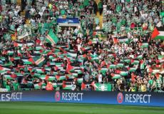 جماهير سيلتيك خلال لقاء الفريق الإسرائيلي هبوعيل بئر السبع