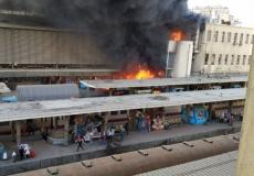 حريق محطة القطارات في مصر
