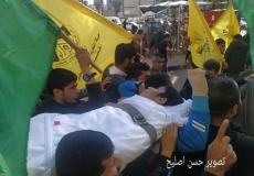 تشييع جثمان الفتى الأسطل جنوب قطاع غزة