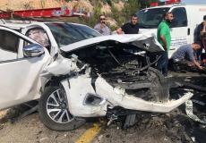 حادث سير مروع في رام الله أدى لإصابة 9 مواطنين