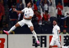 مبخوت سجل هدف الجزيرة خلال اللقاء