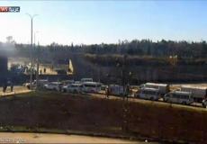 اطلاق الرصاص على حافلات الجرحى بحلب