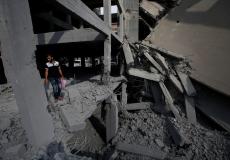 أثار قصف إسرائيلي على غزة -من الارشيف-