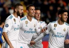 لاعبو ريال مدريد يحتفلون بالفوز على أبويل