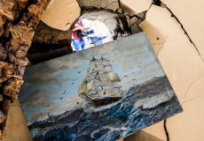 معرض فني ووقفة على أنقاض قرية الفنون والحرف بغزة