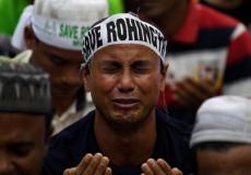 أحد مسلمي الروهينغا خلال تجمع تضامني مع قضيتهم في ماليزيا - ديسمبر 2016.