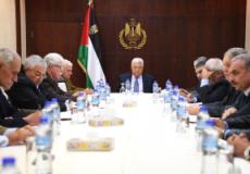 الرئيس أثناء اجتماع اللجنة المركزية لحركة فتح 