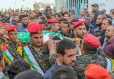 تشيع جثماني شهيدي الأجهزة الأمنية بغزة 