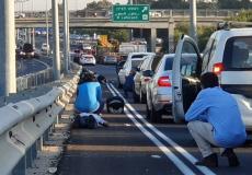 هروب الاسرائيليين من صواريخ غزة