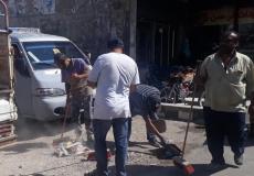 حملة تنظيف في مخيم خان دنون السوري