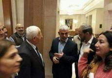 ممثلي الفصائل الفلسطينية بعد اجتماع القاهرة بالامس