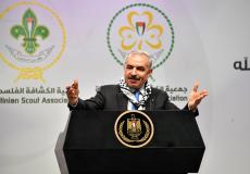 رئيس الوزراء محمد اشتية يشارك  في المؤتمر الوطني الأول للكشافة بمدينة رام الله