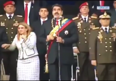 مادورو اثناء محاولة اغتياله
