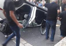 انقلاب سيارة قرب كنيسة في الناصرة