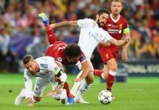 راموس وصلاح لحظة الإصابة