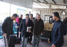 ايهاب بسيسو وزير الثقافة يصل غزة