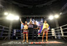 اللاعب الفلسطيني عمرو بني عودة بطلا لمسابقة القارات "للكيك بوكسينغ"