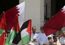 علم فلسطين وعلم قطر  - توضيحية 