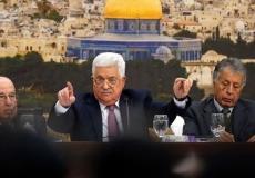الرئيس الفلسطيني محمود عباس خلال دورة سابقة للمجلس المركزي -ارشيف-