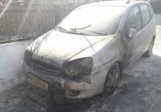 سيارة محروقة -ارشيف 