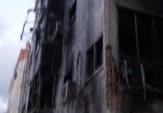  حريق كبير في بناية سكنية 