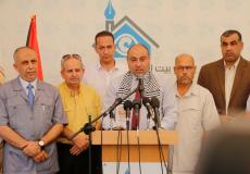 مؤتمر صحفي عقدته جامعة الإسراء في بيت الصحافة بغزة