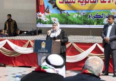 وزيرة شؤون المرأة تفتتح مدرسة للبنات جنوب غزة