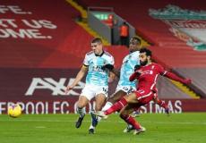 محمد صلاح سجل هدفا أمام وولفرهامبتون