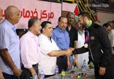 هنية يفتتح الصالة المغطاة في نادي خدمات البريج 