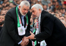 يحيى السنوار - رئيس حركة حماس في غزة واسماعيل هنية رئيس المكتب السياسي لحماس -ارشيف-