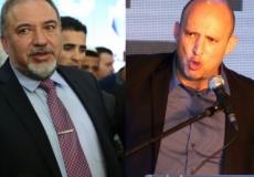 وزير التعليم الإسرائيلي نفتالي بينت ووزير الأمن الحالي أفيغدور ليبرمان